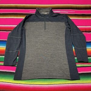 Kuhl Ryzer 1/4 Zip Shirt Men's L Blue Gray Baselayer Performance Hiking 3112